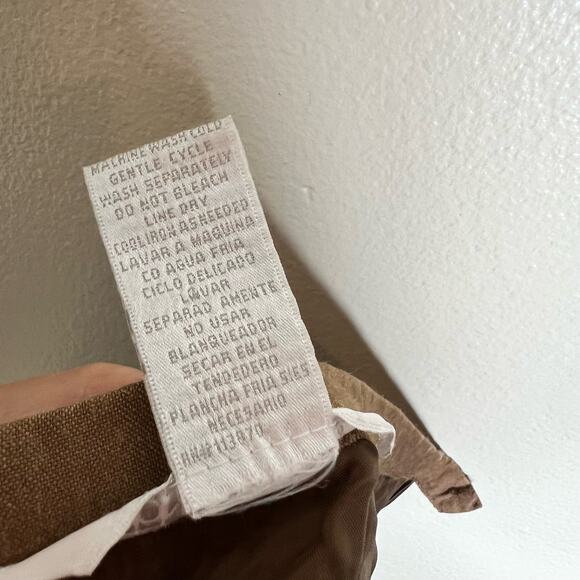 Connection 18 A-Line Skirt XL Tan Ramie Pleated Lagenlook Boho Minimalist Woven - Picture 7 of 7